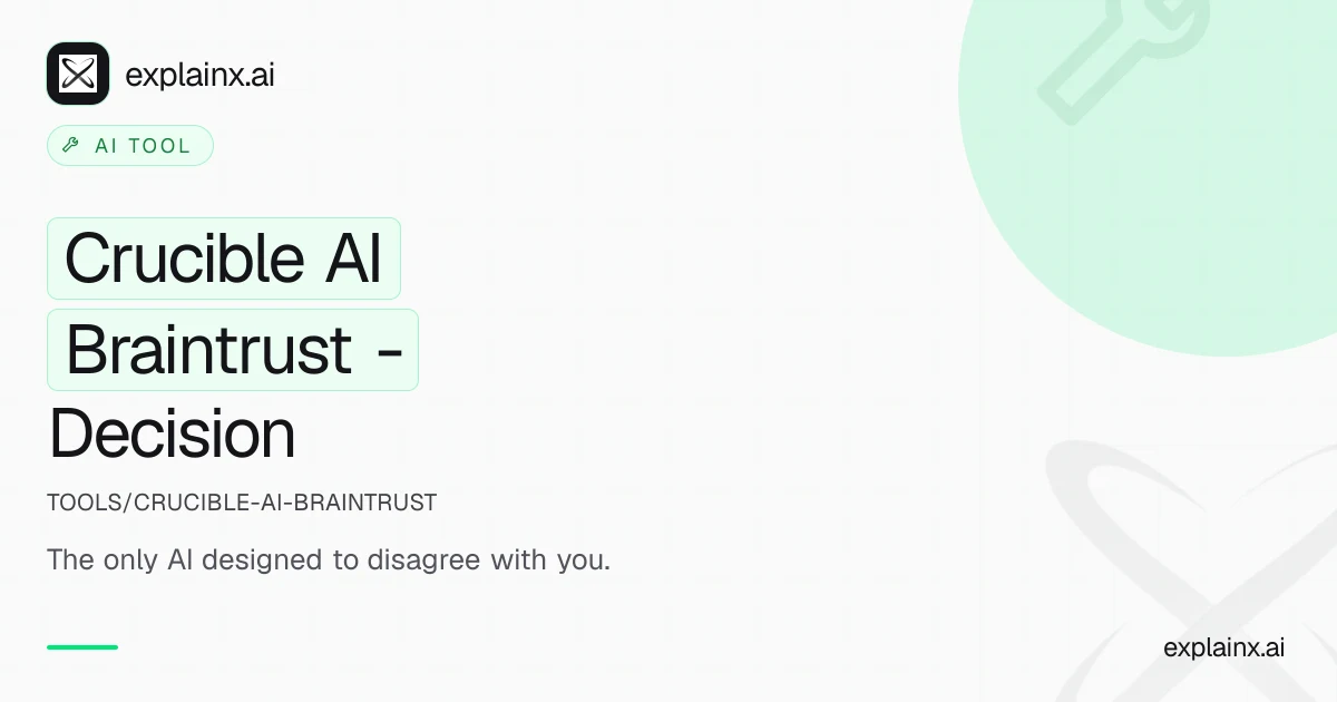 Crucible AI Braintrust - Decision Intelligence Platform — AI tool ...
