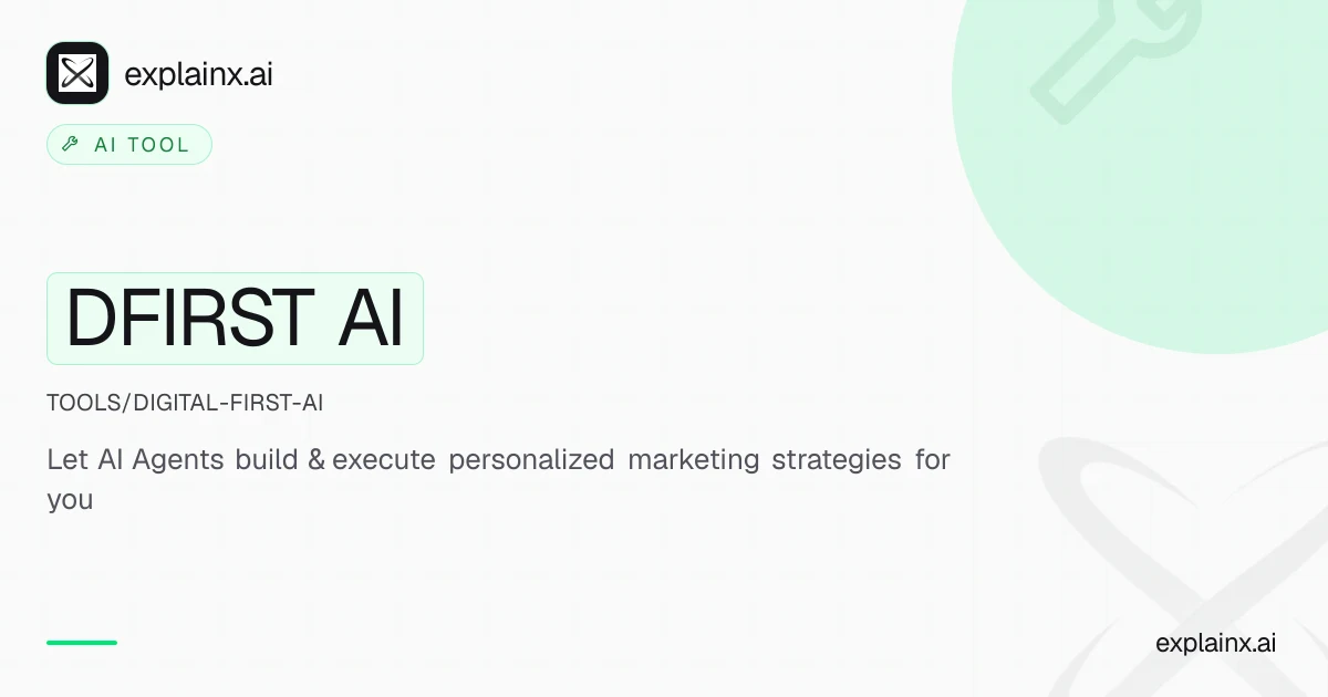 DFIRST AI — AI tool | explainx.ai | explainx.ai