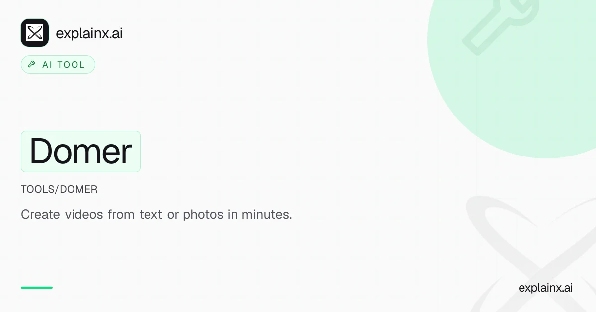 Domer — AI tool | explainx.ai | explainx.ai