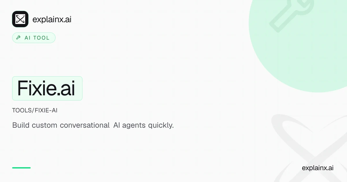 Fixie.ai — AI tool | explainx.ai | explainx.ai