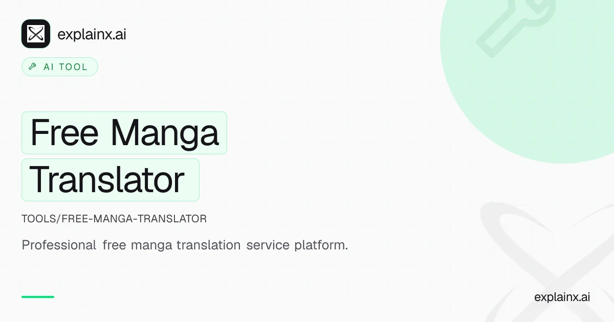 Free Manga Translator — AI tool | explainx.ai | explainx.ai