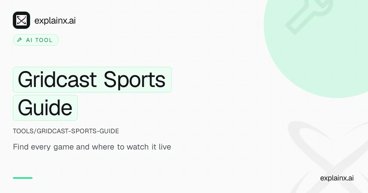 Gridcast Sports Guide — AI tool | explainx.ai | explainx.ai