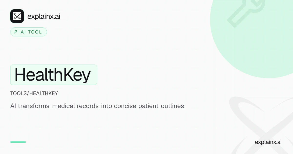 HealthKey — AI tool | explainx.ai | explainx.ai