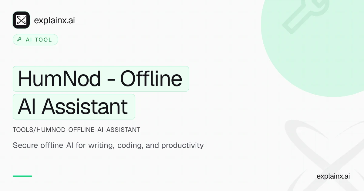 HumNod - Offline AI Assistant — AI tool | explainx.ai | explainx.ai