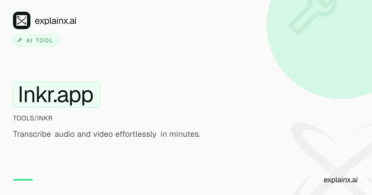 Inkr.app — AI tool | explainx.ai | explainx.ai