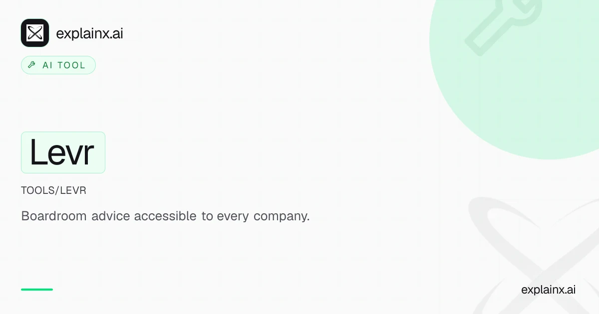 Levr — AI tool | explainx.ai | explainx.ai