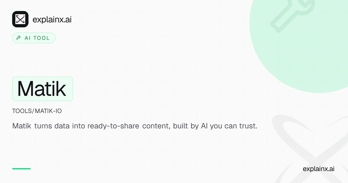 Matik — AI tool | explainx.ai | explainx.ai