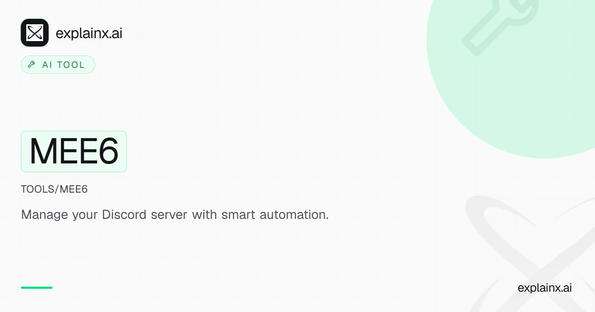MEE6 — AI tool | explainx.ai | explainx.ai
