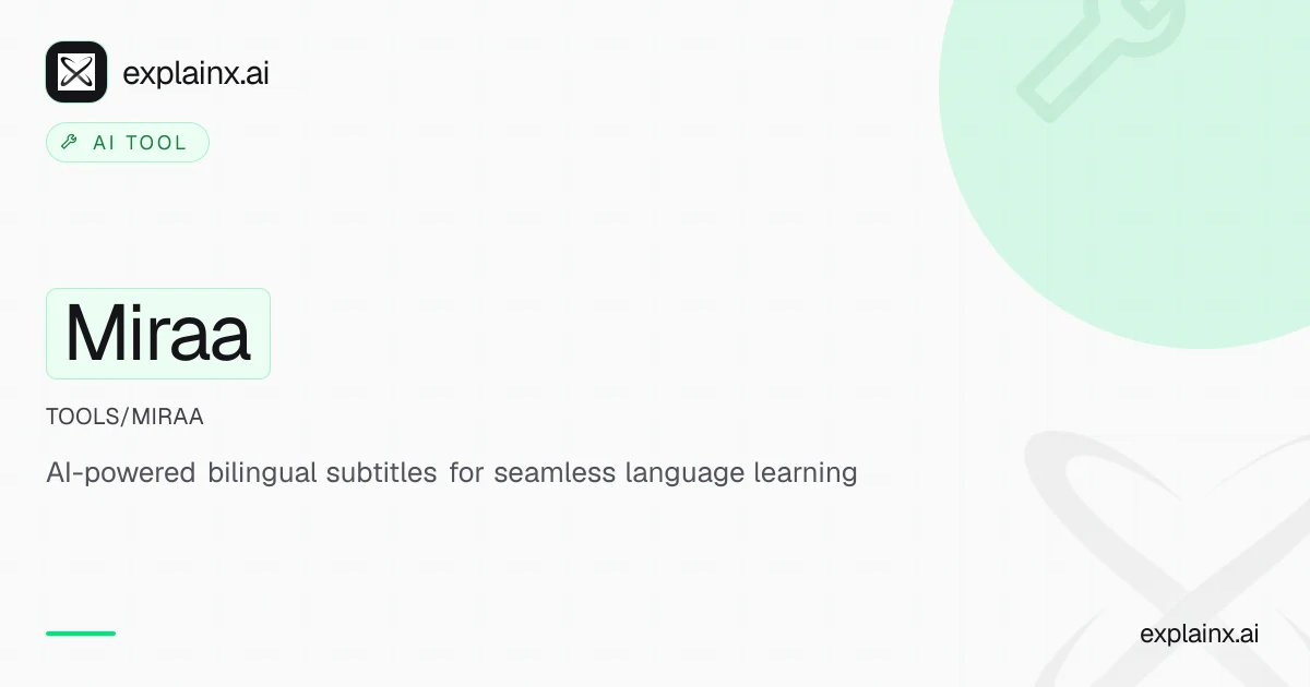 Miraa — AI tool | explainx.ai | explainx.ai