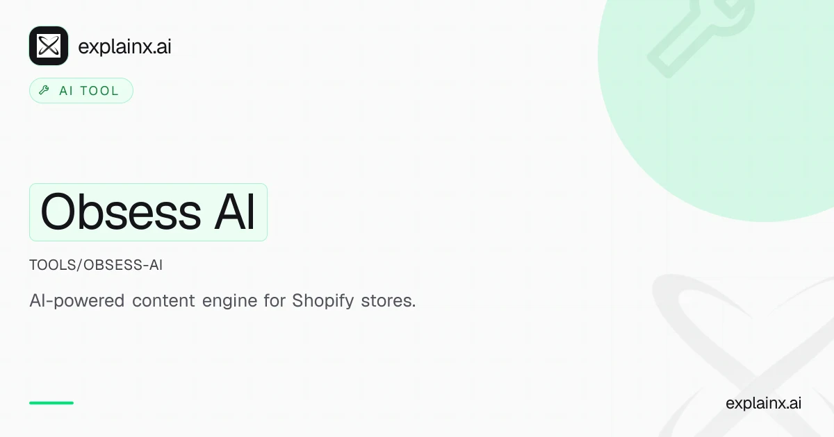 Obsess AI — AI tool | explainx.ai | explainx.ai