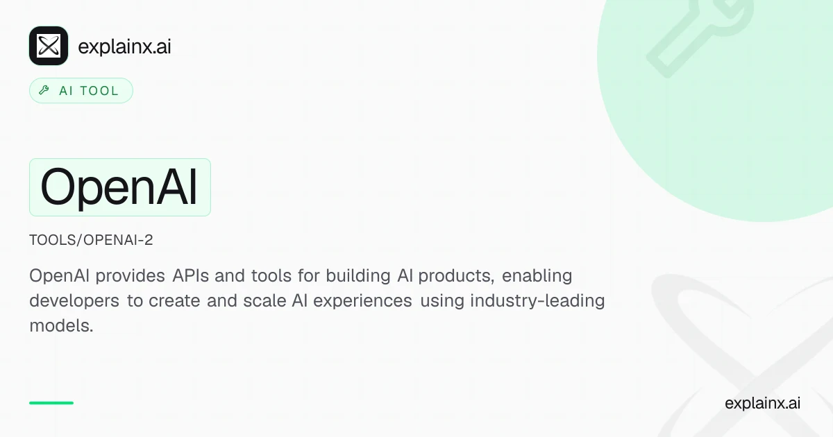 OpenAI — AI tool | explainx.ai | explainx.ai