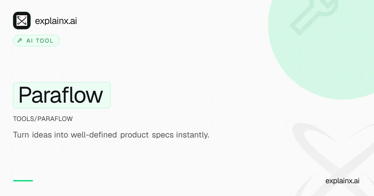 Paraflow — AI tool | explainx.ai | explainx.ai