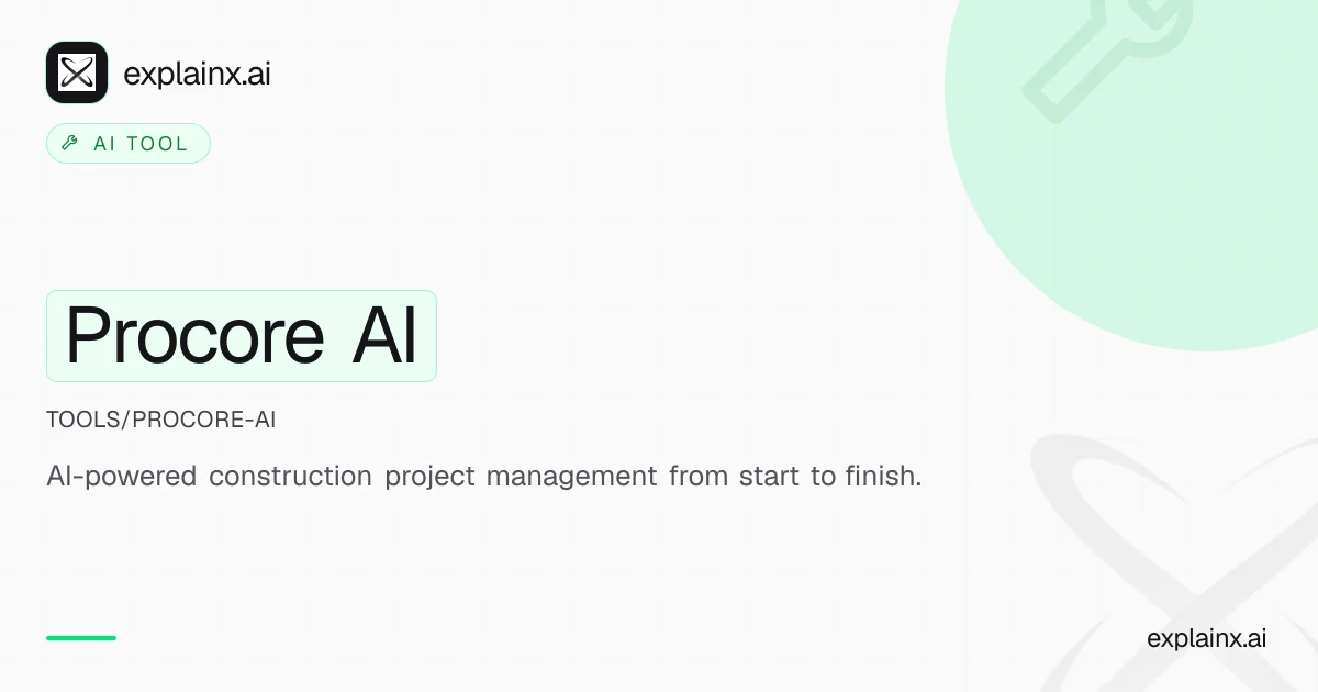 Procore AI — AI tool | explainx.ai | explainx.ai