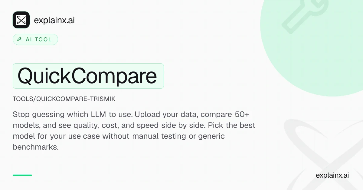 QuickCompare — AI tool | explainx.ai | explainx.ai