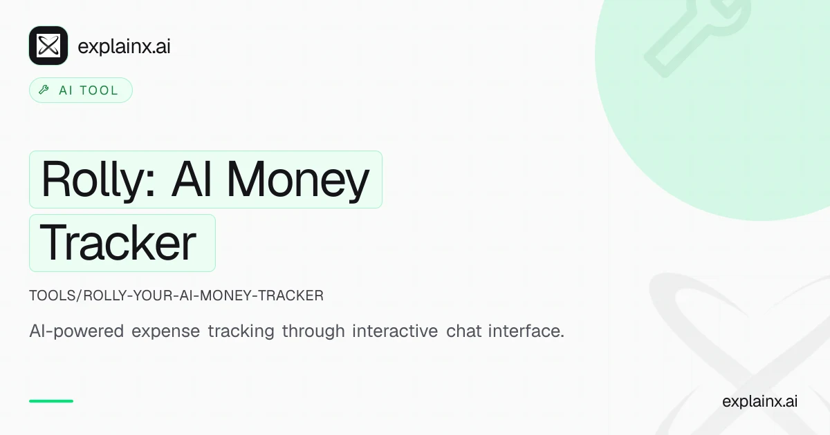 Rolly: AI Money Tracker — AI tool | explainx.ai | explainx.ai