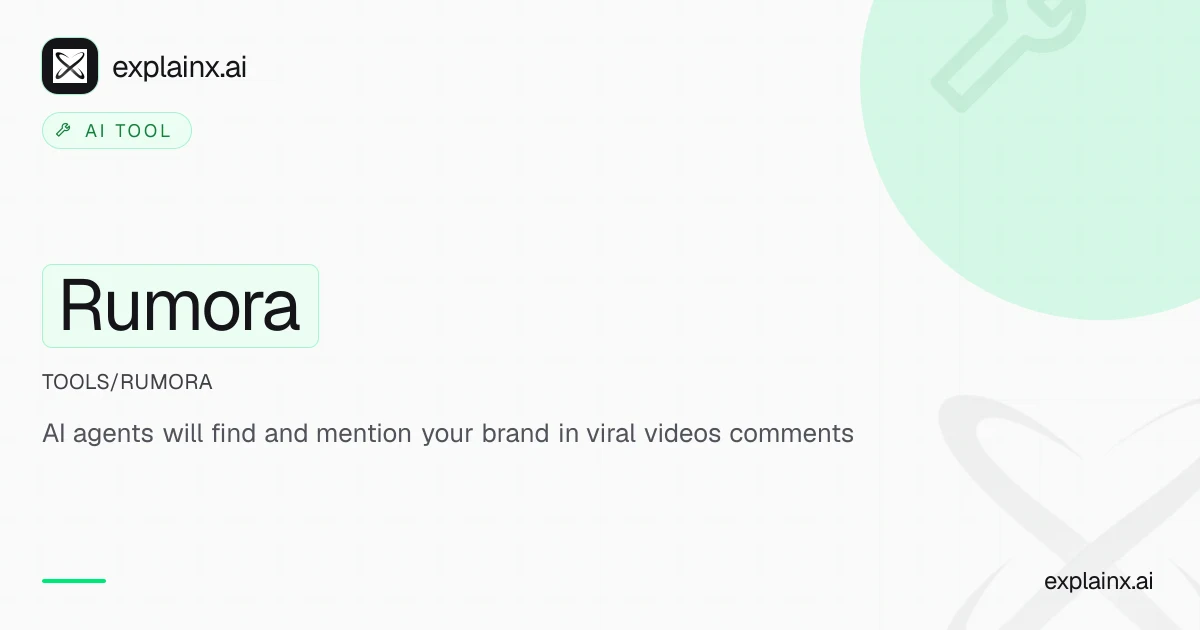 Rumora — AI tool | explainx.ai | explainx.ai