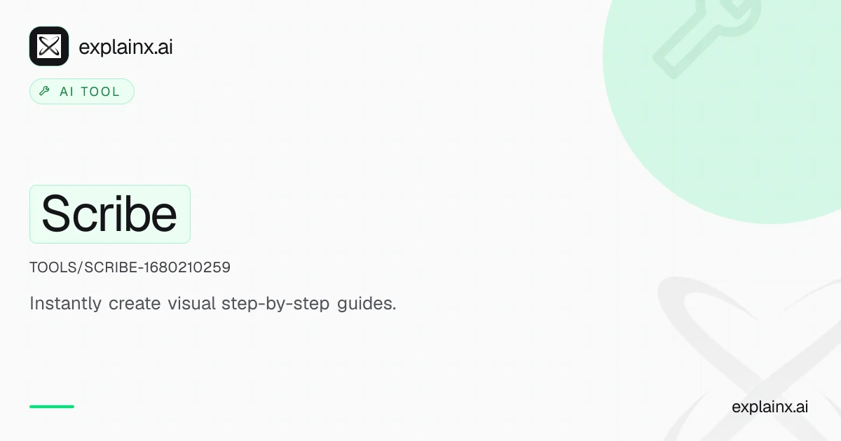 Scribe — AI tool | explainx.ai | explainx.ai