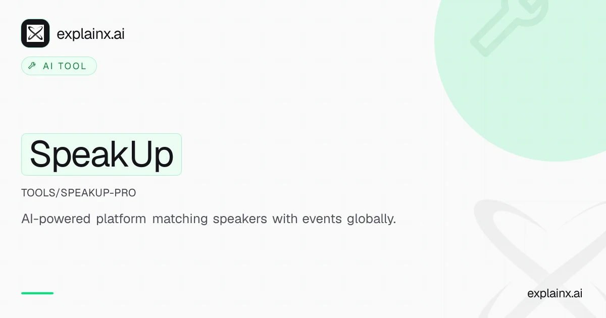 SpeakUp — AI tool | explainx.ai | explainx.ai