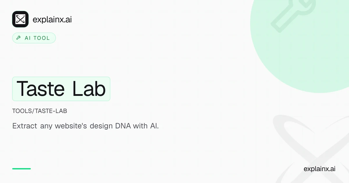 Taste Lab — AI tool | explainx.ai | explainx.ai