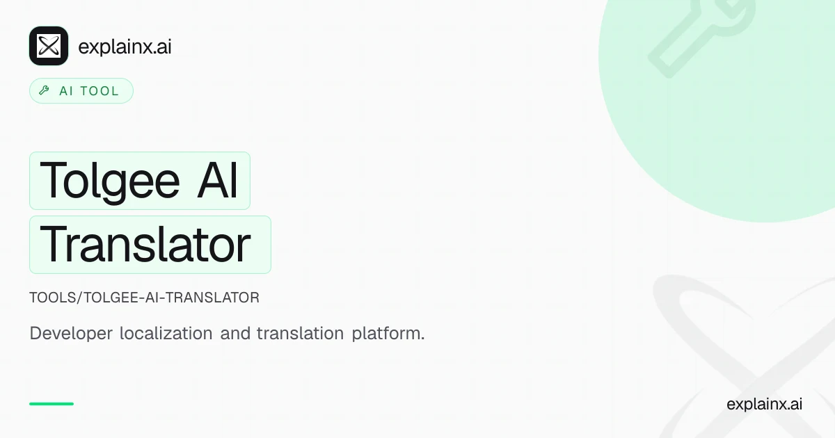 Tolgee AI Translator — AI tool | explainx.ai | explainx.ai