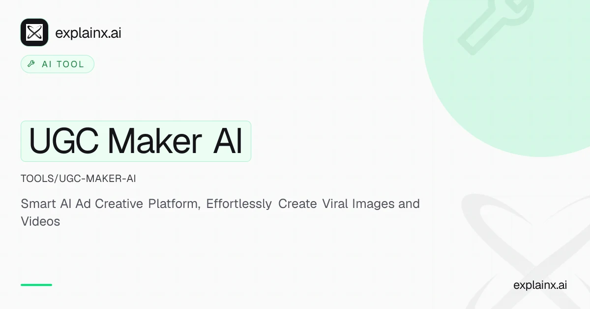 UGC Maker AI — AI tool | explainx.ai | explainx.ai