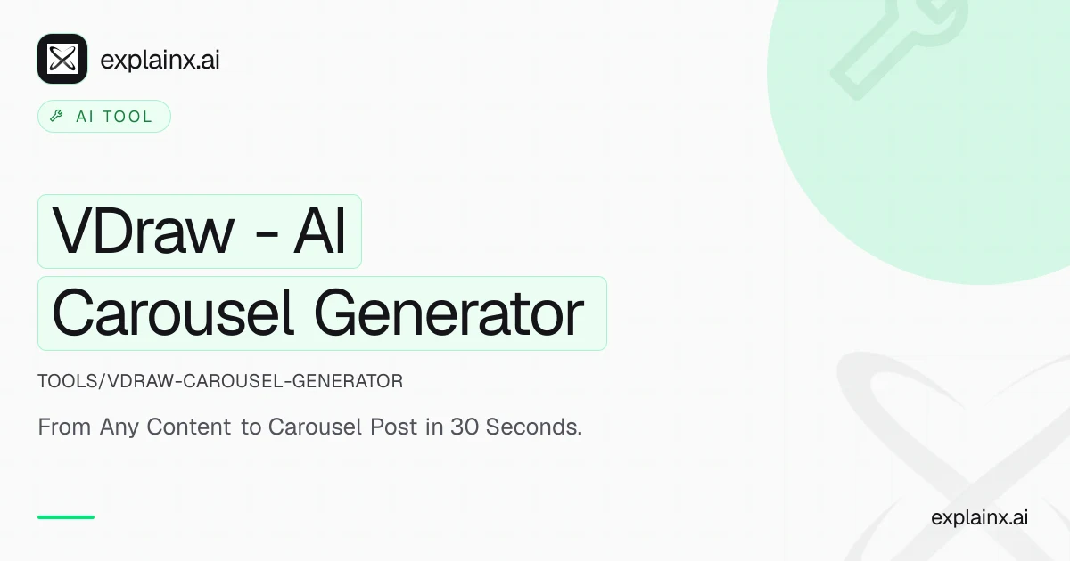 VDraw - AI Carousel Generator — AI tool | explainx.ai | explainx.ai