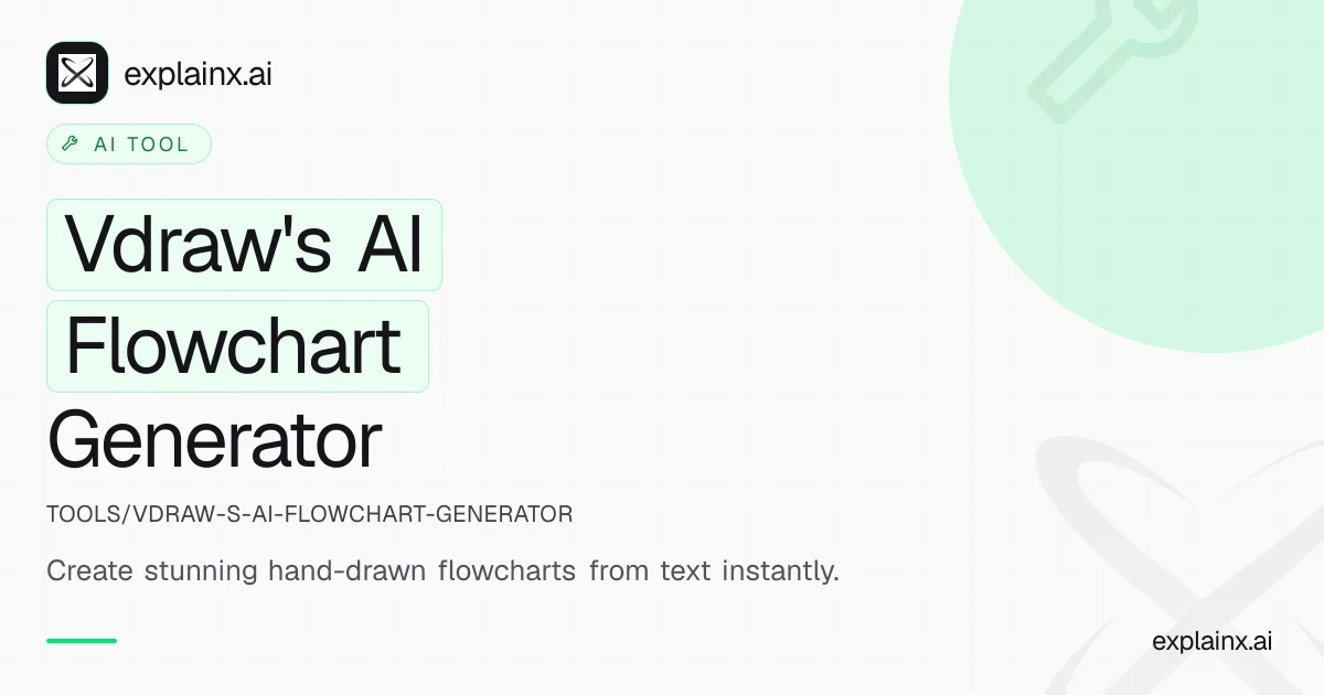 Vdraw's AI Flowchart Generator — AI tool | explainx.ai | explainx.ai
